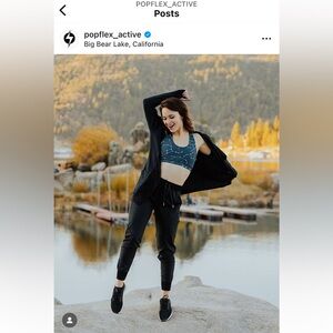 Popflex Active Black Jogger Pants